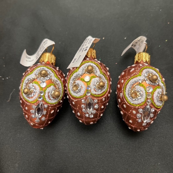 NWT.  Group of Three beautiful “Faberge” Egg Holiday Ornaments. - Picture 1 of 8